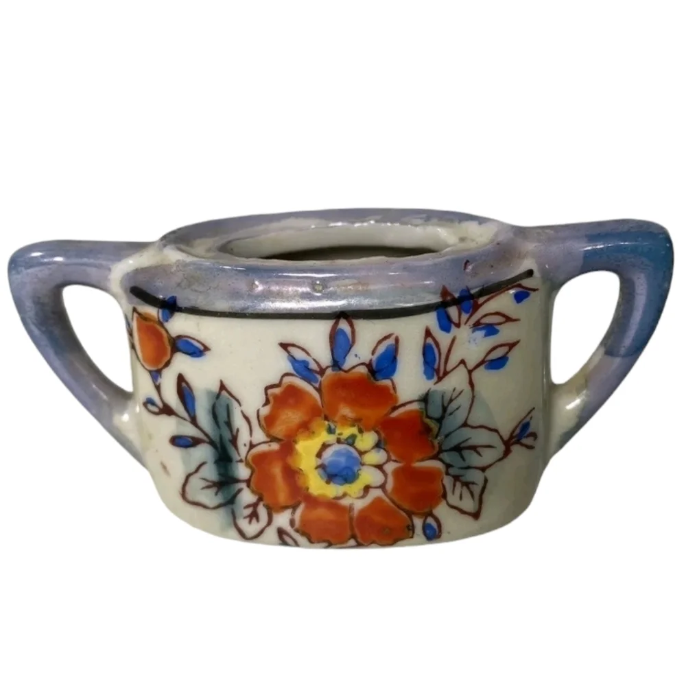 Vintage Japanese Tea Pot 4 pc Set Mini Lusterware Hand-painted